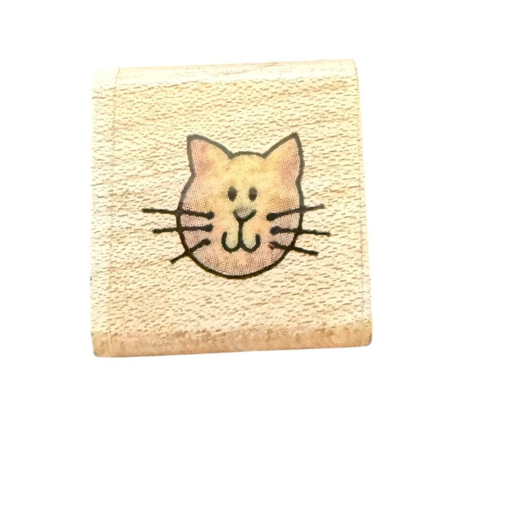 Stampendous! Mini Cat Face AA060 Rubber Stamp